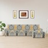Right Aligned 3 Seater Right Aligned Chaise Greyish Diamond Sofa Cover
