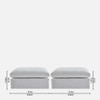 Brit Ottoman in Grey Ash Colour