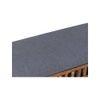 Milford Sheesham Wood Accent 3 Seater Bench In Anchor Grey Fabric