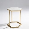 Hexagon Metal Side Table in Gold Colour