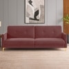 Gilud 3 Seater Click-Clack Sofa cum Bed  in Pink Colour