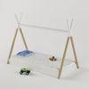 Camping Out Engineered Wood Bed in White Colour