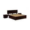 Esra Sheesham Wood King Size Bed Drawer Storage Walnut Finish (72 x 78 inches)