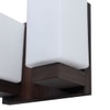Eliante Wooden Wall Lights Wood, Glass & Material Brown Dark & White Finish