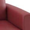 Luna 1 Seater Leatherette Sofa in Burgundy Colour