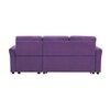 Scarlet Solid Wood Sofa cum Bed in Purple
