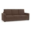 Apollo High Back 3 Seater Fabric Sofa in Daschund Brown Colour