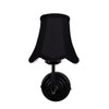 Devansh Black Wall Mounted Lamp With Black  Cotton Shade