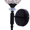 Eliante Modern Wall Lights Mild Steel & Glass Material Glossy Black & Clear Crystals Finish