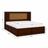 Aaranya Solid Wood Compact Queen Bed Hydraulic Storage Provincial Teak Finish Mattress 60 x 72 Inches