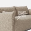 Cozychic Wood 3 Seater With Upholstery Non Storage Sofa In Beige Colour