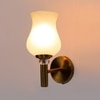 Devansh Metal Electric Wall Light in Gold Colour with White Shade Count of 1 Light