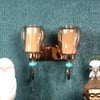 Eliante Seen Iron Wall Light With Glass In Gold Colour