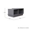 Hexa Engineered Wood Coffee Table With Storage And Open Rack In Slate Grey