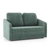 Kobi 2 Seater Fold Out Sofa Cum Bed in Speckled Teal Colour with topper