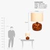 Auburn Handicrafted Table Lamp in Samber and black Colour