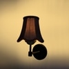 Devansh Gold Wall Mounted Lamp With Black Cotton Shade
