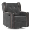 Irene One Seater Rocker Swivel Recliner in Space Grey Velvet Colour