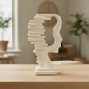 Abstract Face Sculpture Showpiece Artistic Human Profile Home Decor Accent