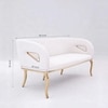 The Meridian Metal Bench in White Finish