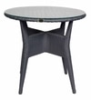 Nowra Wicker Table And Chair Set In Grey Finish