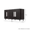 Hexa Red Multipurpose Storage Cabinet With 4 Drawer 3 Door in Flower Wenge Colour