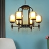 Eliante 6-Light Mild Steel Chandelier, Modern Ceiling Lighting Fixture For Living Room Or Dining Room