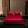Stoa Paris 300TC UltrSatin Double Bedsheet Set Satin Double Flirty Red