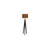 Simone Black Cotton Shade Floor Lamp