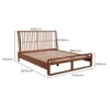 Calista Solid Wood King  Size Bed Without Storage (Coffee Oak Brown Finish)