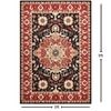 Presto Black Traditional Hand Tufted Wool Carpet 6X9 Feet