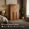 Rodrigues 3 Door Wardrobe in Sheesham Paper Finish