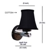 Devansh Metal Wall Mounted Lamp With Black Cotton Shade