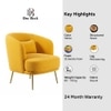CITIUM Fabric Accent Chair in Yellow Colour
