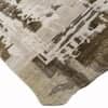 Abstract Ivory Silver Wool Silk Shaped Rug Hand Tufted Area Rug for Living Room Bedroom 12x15
