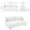 Henry Boucle 3 Seater Sofa in White  Color