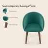 Meryl Lounge Chair in Teal Colour