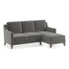 Abbey Sectional Sofa (Colour : Ash Grey Velvet, Cushion : Hard, Seater : Right Aligned 2 Seater + Right Aligned Chaise)
