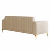 Josbert Velvet 3 Seater Sofa In Cream Colour