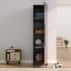 Hexa Red Wooden 1 Door Wardrobe with Huge Storage Space in Slate Grey Colour