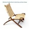 NatWest Sheesham Wood Vintage Balcony Chair in Natural Jute Rope Canning