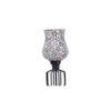Rosa Multicolour Glass Floor Lamp with Black Iron Base
