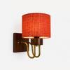 Devansh Metal Electric Wall Light in Black Colour with Off-white Shade Count of 1 Light