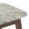 Lunar Grey Mirage Stone 4 Seater Dining Table With Rickman Lounge Chairs