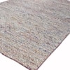 Jaipur Rugs Diamond Wool And Viscose 6x9 Feet Inky Sea And Undyed White Dhurrie Carpet