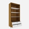 Lasker Bookcase Exotic Teak And Frosty White