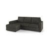 Apollo Compact Sofa (Colour : Graphite Grey, Cushion : Soft, Back Type : Regular, Seating Capacity : Left Aligned 2 Seater + Left Aligned Chaise + Ottoman)
