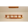 Elaine 36 Brown Wooden LED Hanging Lamp