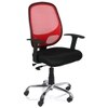 Oxter Medium Back Mesh Office Chair (Red-Black)