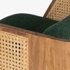 Andaman Ross Solid Wood Arm Chair in Green Colour